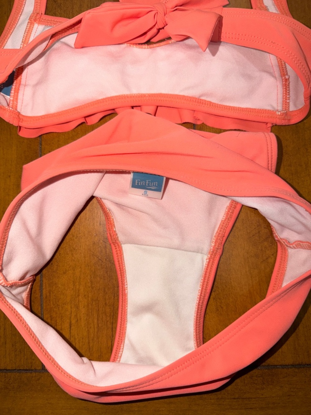 Girls' Coral Ruffle Bikini Two-Piece - Picture 4 of 4